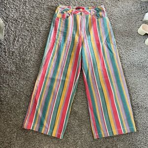 Molly green wide leg crop